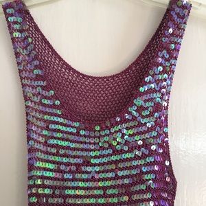 Sequin Mesh Festival Top sz S